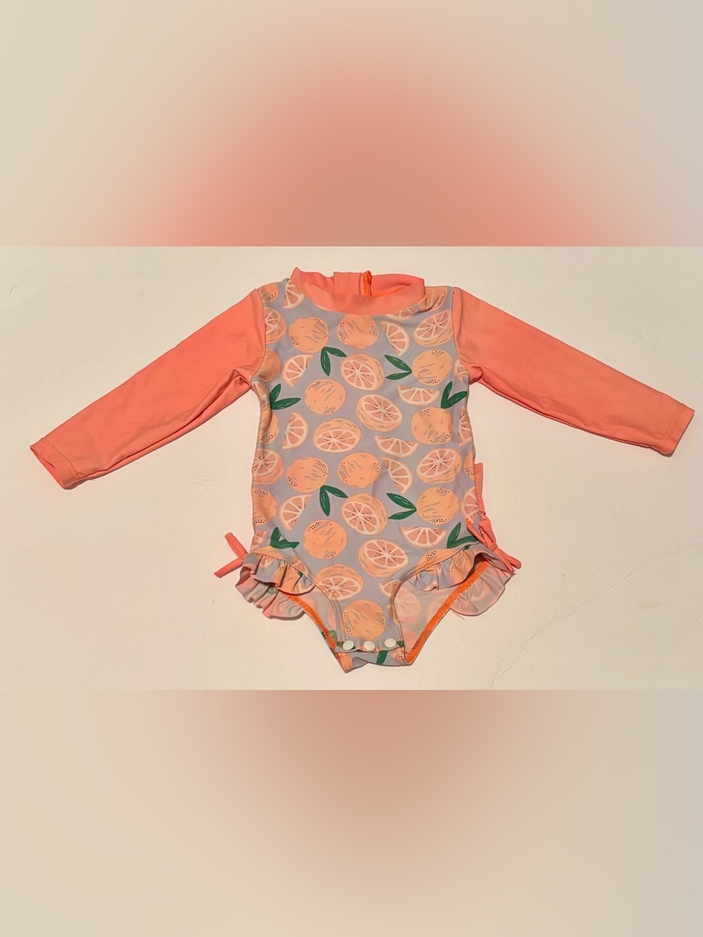 Carter’s Girls One-Piece Orange Slice 🍊Rash Guard Swimsuit | 18 Months 🥥